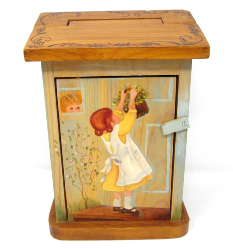 Vtg hand painted - painted, girl