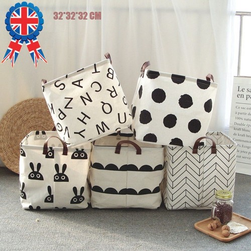 Folding fabric laundry basket - fabric,