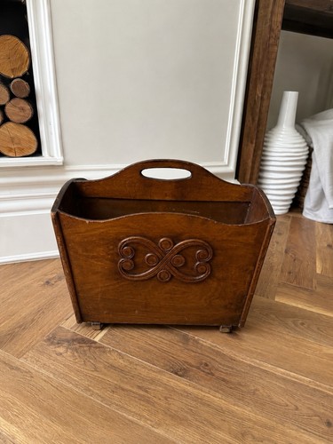 Vintage dark wood magazine - wood,