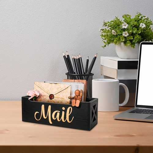 Wood mail organizer - mail,
